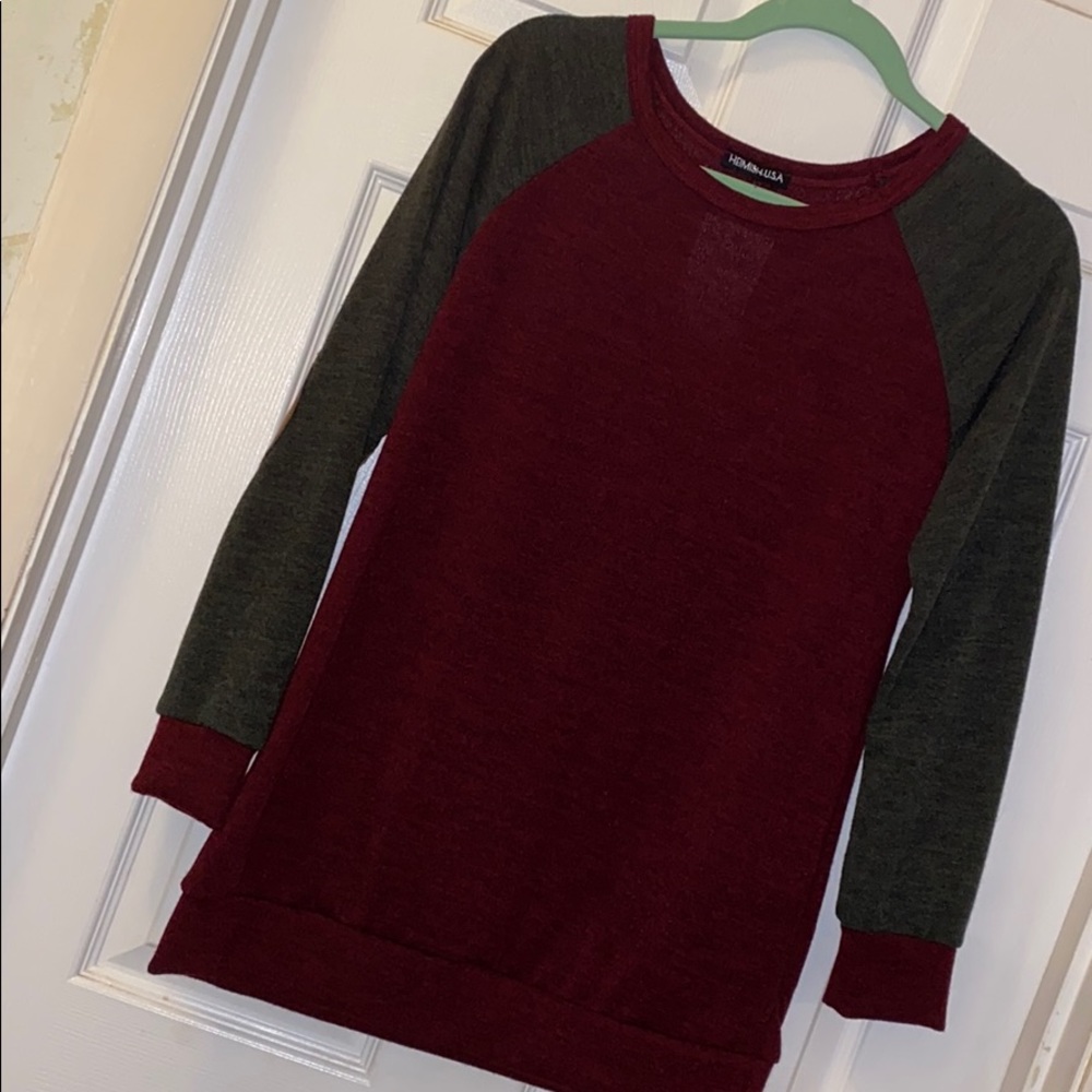 Sweater with elbow patches